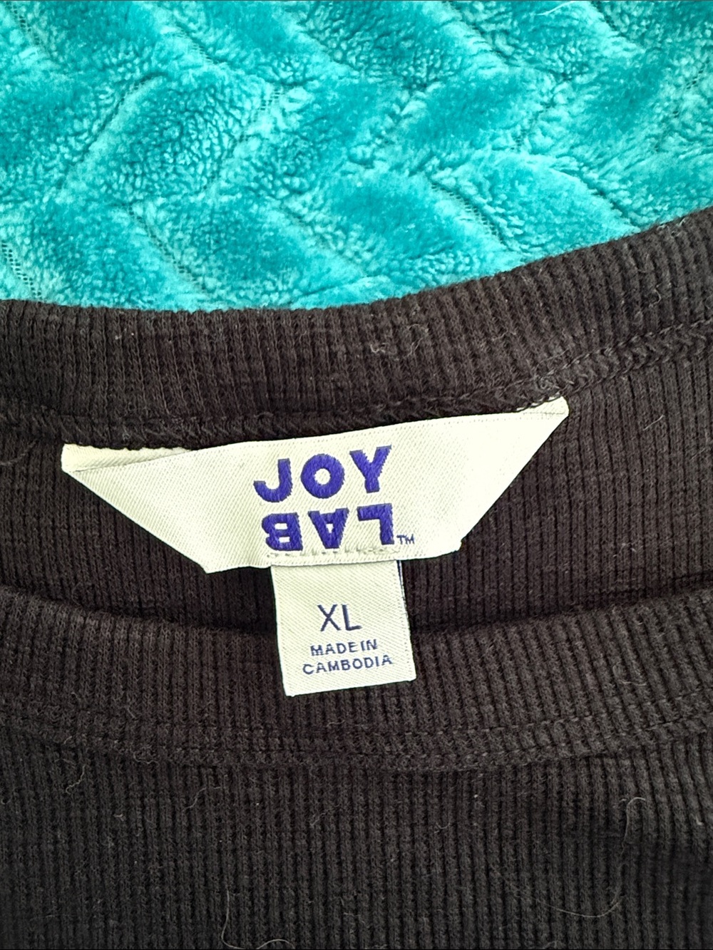 JoyLab Black Ribbed Racerback Cropped Tank - XL - Picture 2 of 5